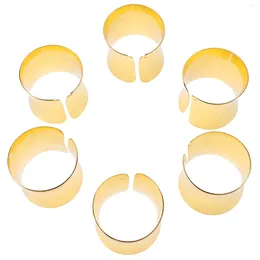 Table Cloth 6 Pcs Dining Decor El Napkin Buckle Decorative Holders Western Style Metal Rings Room