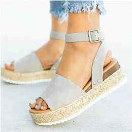 Sandalen Sommer Frauen Keile Schuhe für Flip Flop Chaussures Femme Plattform Plus Size H240409 W934