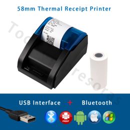 Printers 58MM Desktop Thermal Receipt Printer POS Cashier Printer USB Connect to Cash Drawer Restaurant Kitchen Support Windows PC Mobile
