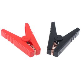 2Pc 100A Electrical Crocodile Alligator Battery Insulated Clip Connector Plastic Handle Test Alligator Clip For Electric Project