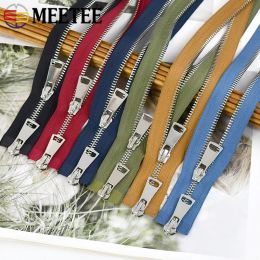 1/2/5Pcs Meetee 120cm 5# Metal Zippers Double Slider Open End Long Zip DIY Down Jacket Coat for Sewing Clothing Tailor Accessory