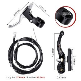 Lightweight Bike V-Type Brake Set Includes Callipers Levers Cables Bicycle Accessories For Mountain Bikes Road Bikes