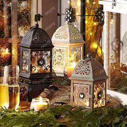 Candle Holders Nordic Vintage Lanterns Vase Stand Incense Stick Portavelas Home Decoration Accessories LQQ35XP
