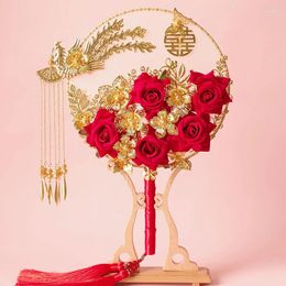 Decorative Figurines Chinese Style Bridal Hand Fans Fan Wedding Favours And Gifts Antique Handmade Eventail A Main Vintage Bambu