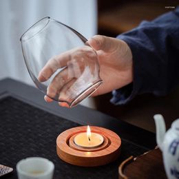 Candle Holders Zen Home Household Decoration Plum Blossom Windproof Shade Cover Glass Candlestick Holder Romantic Chinese Style Dinner