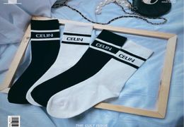 Net red race l tide brand letter golf tennis Stripe Men039s and women039s College style casual socks9077985