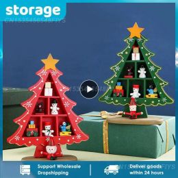 Creative Wooden Christmas Tree Window Shop Mall Desktop Display Props Ornament Holiday Gifts Decorations