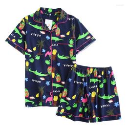 Home Clothing Summer Women's Short-sleeved Pyjamas Suit Cartoon Service Ladies Casual Wholesale