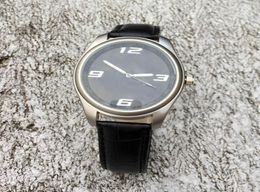 Fashion men boy leather strap quartz wrist watch watches B024607775