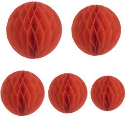 Party Decoration 1pcs Set 4 Inch Orange Color Paper Honeycomb Decorations For Christening & Baptism Balls Ball