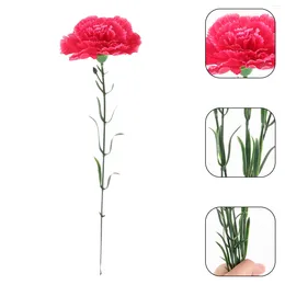 Decorative Flowers 5pcs Mother's Day Floral Decorations Simulated Carnations Stems Lifelike Artificial Flower Decor