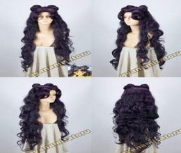 Sailor Moon Luna New Long Purple Black Cosplay Party Wigs013402181