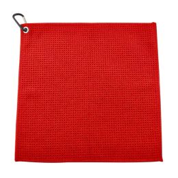 Useful Cleaning Golf Club Towel Soft Fabric Golf Towel Microfiber Waffle Tri-fold Golf Towel for Sport