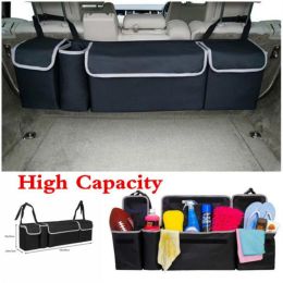 Car Organiser Trunk Backseat Adjustable Storage Bag Net High Capacity Multi-use Oxford Back Interior Accessories Automobile Seat