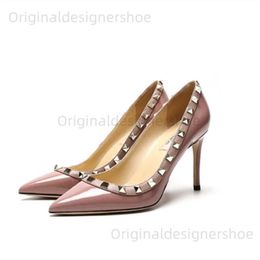 Sandals Cork Stud Famous Brand Shoes Purple Dress High Heels For Women Shiny Leather Matte Zapatos Mujer Rojos Wide And Narrow Feet 28cm T240409