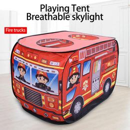 Tents And Shelters Children'S Indoor Car Tent Toys Playhouse Princess Boy Baby Game House Folding Ball Pool Fire Truck Pattern