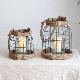 Candle Holders Vintage Old Decorative Ornaments Hanging Portable Glass Industrial Style