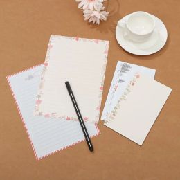 Lovely Floral Pattern Flower Printing With Envelopes 3PCS Writing Paper 6PCS Variety Designs Letter Stationery