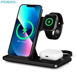 Shoes Fdgao 20w Fast Wireless Charger Stand for Iphone 14 13 12 11 Pro Xs Xr X 8 Apple Watch 8 7 Se 6 Pro 3 in 1 Charging Pad