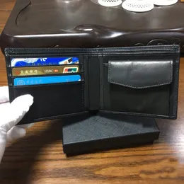 Men's Wallet Coin Pocket Purse Fashion Designer Credit Card Holder High Quality Cowhide USD Wallets Handbag Original Box ID Document Set Cash Clip Father's Day Gift