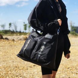 Shoulder Bags Fashion Casual Bag Waterproof Nylon Women Simple Contrast Ribbon Tote Large Capacity Women's Crossbody Tide