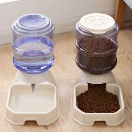 Otomatik Waterer Gıda Besleyici 3.8 L Su Dağıtıcı 8 lbs Otomatik Besleyici Yerçekimi Küçük Orta ve Büyük Kediler Köpekleri