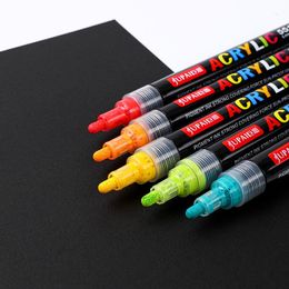 Rock Painting Marker Water-Based Acrylic Paint Pens, Art Supplies Drawing Graffitti Marking Pen for Canvas, Fabric, Wood, Glass