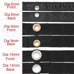 50set With Rhinestone Diamonds Grommets Metal Eyelets for Leathercraft Clothes Shoes Cap Tag Belt Bag DIY Accessories Dia.6~14mm