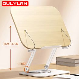 Stand Oulylan Adjustable Laptop Stand Folding Portable for Notebook Wooden Folding Laptop Stand Wooden Tablet PC Stand Metal