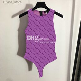 Women's Swimwear Designer Swimwear Sexy Printed Bikinis Luxury Coloured Swimsuit Zipper One Piece Swimsuit Yacht Party Diving Vacation Swim Suits L49