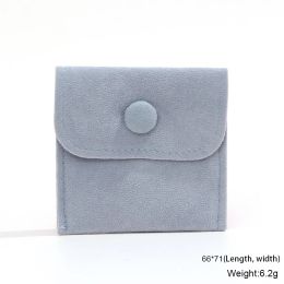 E.B.belle Quality Feel Multiple Color Blue Gray Pink Beige Velvet Material Buckle Style Purse Pouch Jewelry Bag Packaging