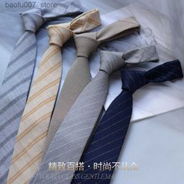 Neck Ties Tie mens formal dress business work professional work students British bridegrooms Wedding Black Hand boxed Grey tideQ