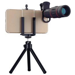 Lens Portable 18x Monocular Telescope Zoom Mobile Phone Lens for Smartphones Iphone With Tripod Phone Clip