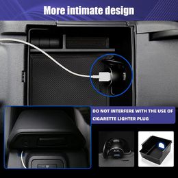 Car Accessories Center Console Storage Box Upper Lower Layer Fit For Ford Bronco 2021+ Organizer Insert Tray Armrest Storage Box