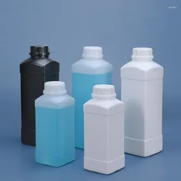 Storage Bottles Empty 500ML 1000ML Square Plastic Bottle Liquid Paint Refillable Airtight Sealing Container 1PCS