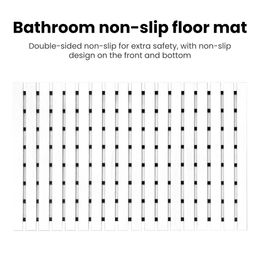 Bathroom Non-slip Floor Mat Non-slip Pvc Shower Mat with Drain Holes for Quick Drying Waterproof Rubber for Bathroom for Safety