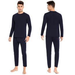 Thermal Underwear Set for Men Long Johns with Fleece Lined Long Sleeve Ultra Soft Base Layer Set Top Bottom for Cold Weather