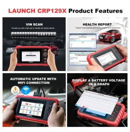 X-431 LAUNCH CRP129X OBD2 Scanner Auto Code Reader Diagnostic Tools TMPS Automotive Scanner Obd2 Diagnostic Tool Professional