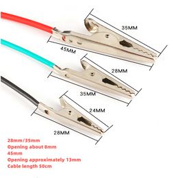 10pcs Colour belt wire alligator clip electronic DIY sheath electric clip double-headed test clip power supply test lead cable