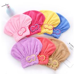 Quick Drying Microfiber Towels Bowknot Hair Drying Towel Shower Cap Towel Dry Hair Cap For Women Scarf Bathroom Accessories