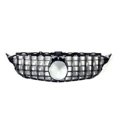 1 piece High Quality ABS Car of Grilles Fit For BENZ C CLASS W205 Silver Front Air Intake Grille GT Style9373148