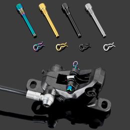 Bicycle Hydraulic Disc Brake Pad Bolts Titanium Alloy Fixing Pin Inserts Calliper Screws Retainer Pin Screw Bike Accessories