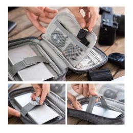 Cable Digital Storage Bag Waterproof Storage Case for Wired Earphone USB Cable Cell Phones Charger Digital Accessories Bag