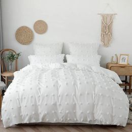 Bedding Sets Nordic Soft And Lovely Home Textile Bedspread Set Double Size Polyester 2024