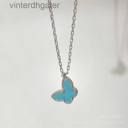 Top Luxury Fine Women Designer Necklace High version Vancefe Butterfly Necklace Womens Shell Turquoise Pendant Rose Gold Designer High Quality Choker Necklace