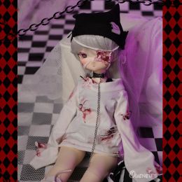 Sogo BJD Doll 1/4 ShugaFairy 39cm Zombie Themed One-eyed Girl Blood Splattered Style Resin Art Gifts Joint Doll