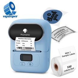 Printers EQUITPER Price Tag Printer Home Clothing Tag Thermal Printer Handheld Barcode Printer Sticker Printer Free Label Paper