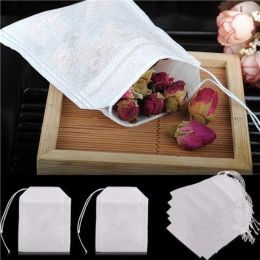 100pcs/lot Tea Bag Filter Paper Bags Heat Seal Teabags Tea Strainer Infuser Drawstring Tea Bag for Spice Herb Loose Tea