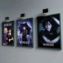 Movie TV Play Wednesday Posters Prints Fantasy Canvas Painting Portrait Wall Art Picture for Nordic Living Room Bedroom Decor