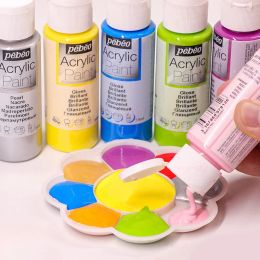 12-colors Creative Acrylic Set 59ML Matte Pearlescent Bright Color Handmade DIY Textile Stone Wall Painting Fluid Pigment